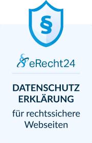 Datenschutzerklärung erstellt mit dem Datenschutzgenerator von e-recht24
